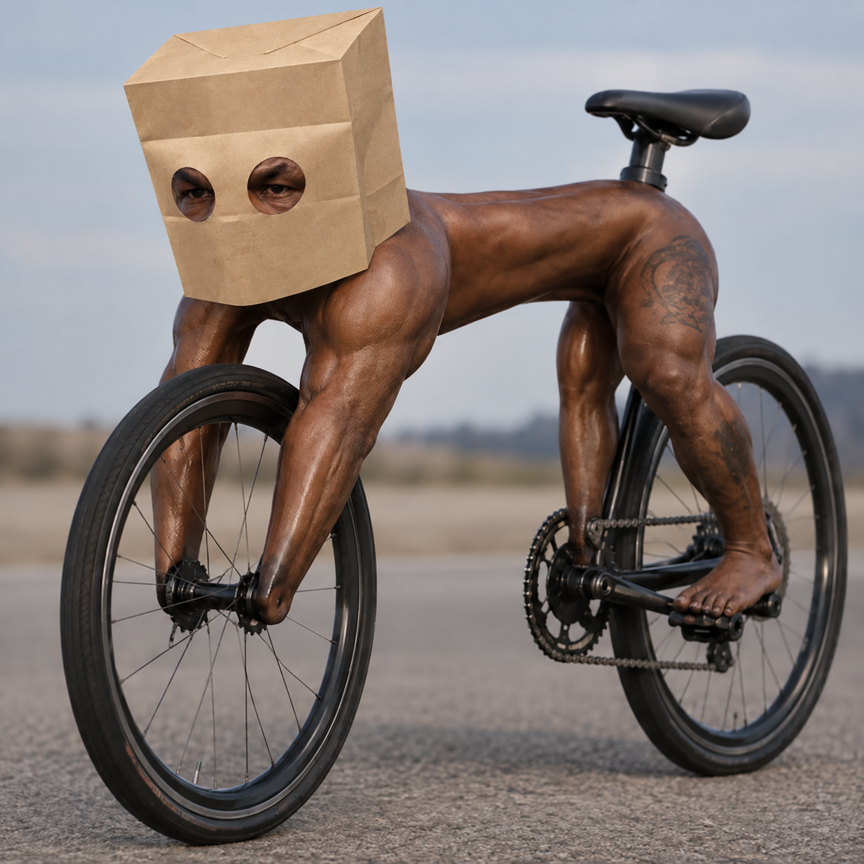 Anonymous Bike Tyson mascot